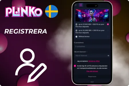 Plinko registrera